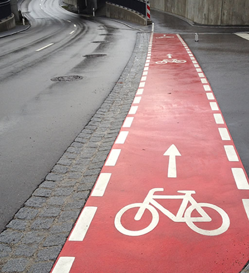 Fahradwegmarkierung